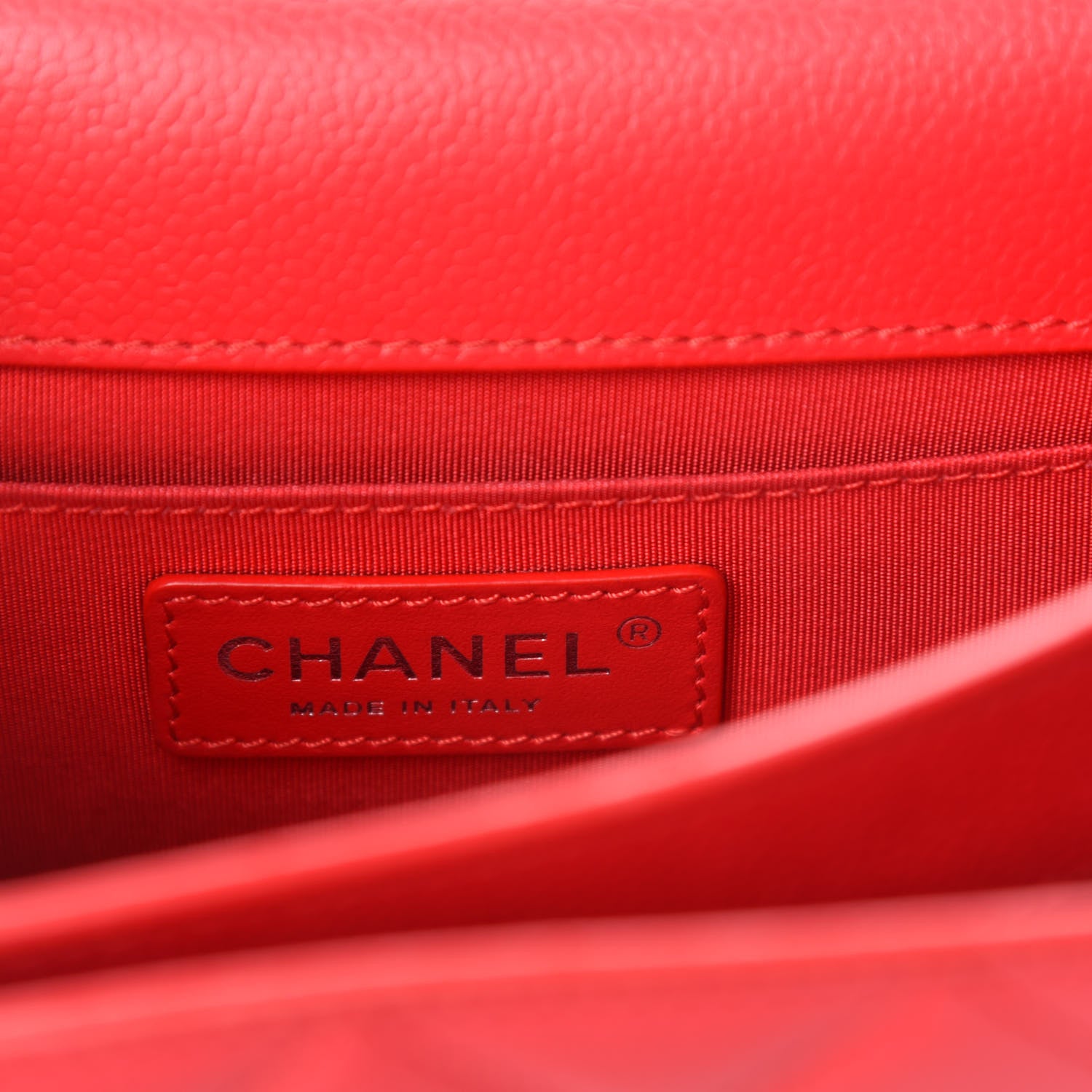 Chanel Grained Calfskin Quilted Small CC Box Flap Red 10 of 12
