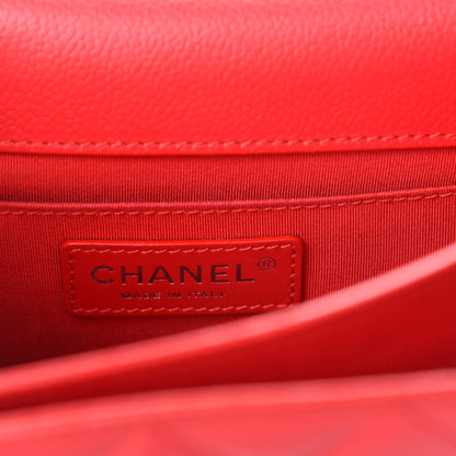 Chanel Grained Calfskin Quilted Small CC Box Flap Red 10 of 12