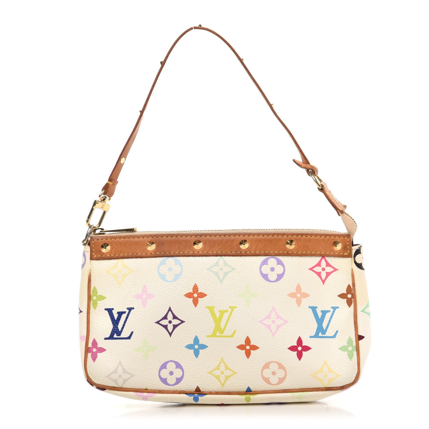 Louis Vuitton Monogram Multicolor Pochette Accessories White 1 of 11