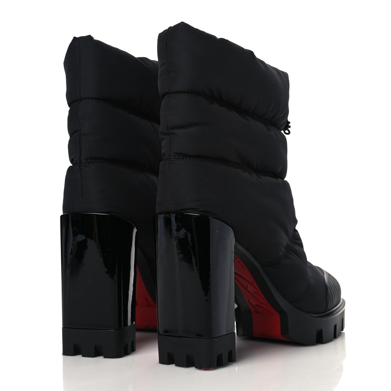 Christian Louboutin Fabric Oriona Lug 100 Boots 38.5 Black 4 of 7
