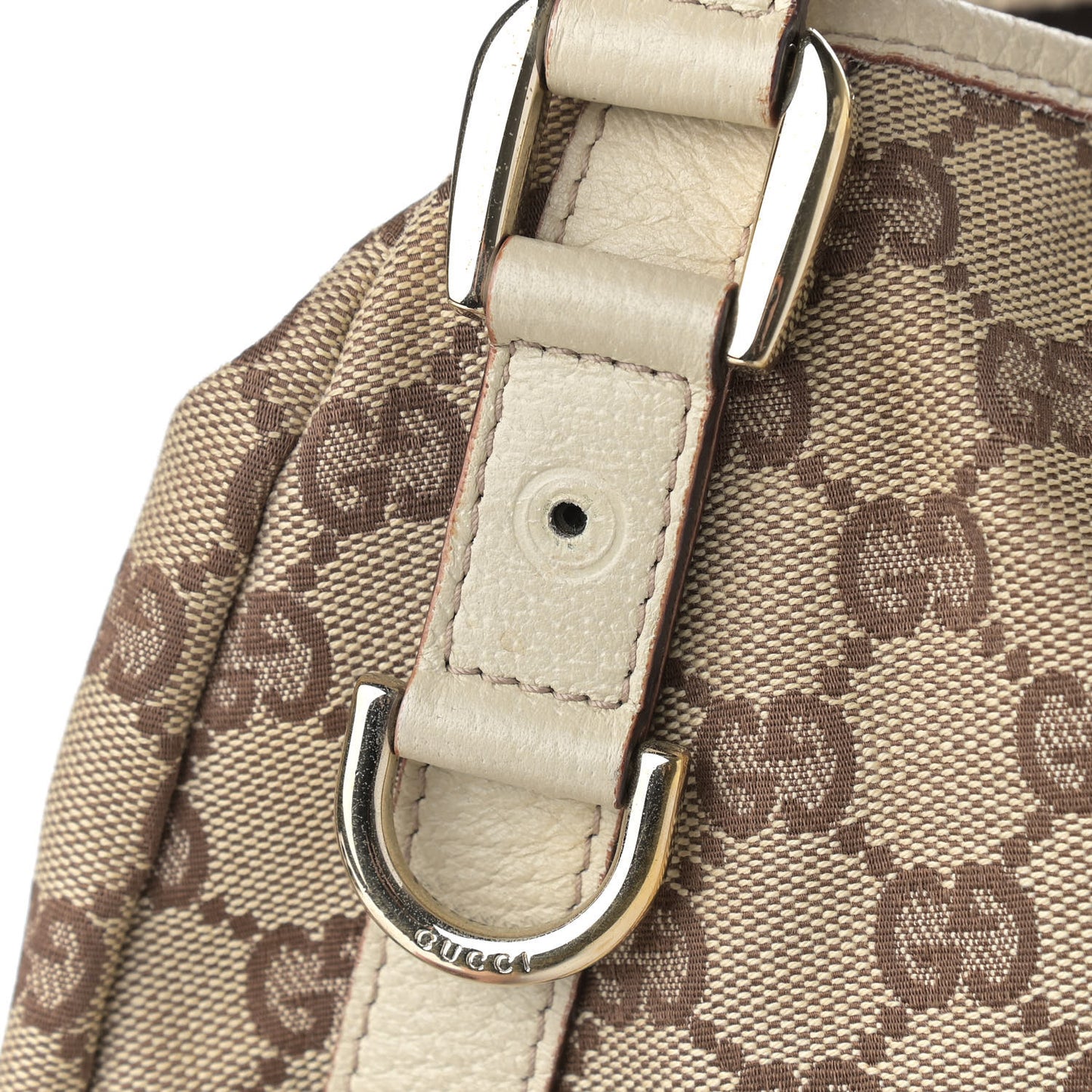 Monogram Medium Abbey Shoulder Bag Off White