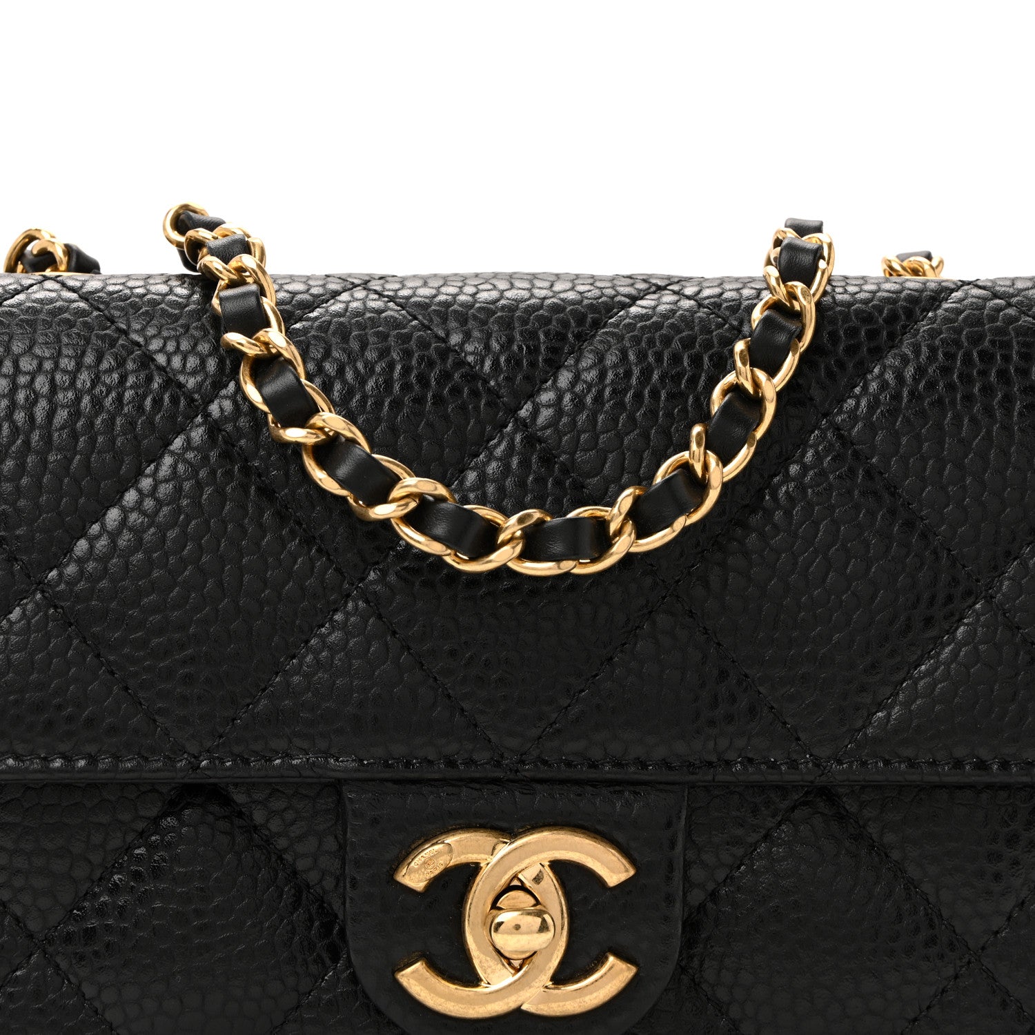 Chanel Grained Calfskin Quilted Cruise Mini Flap Black 21 of 31