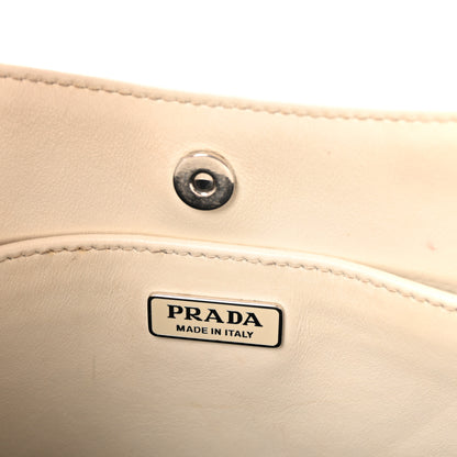 Prada Spazzolato Cleo Shoulder Bag White 6 of 10