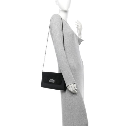 Christian Louboutin Veau Velours Calfskin Vero Dodat Clutch Black 2 of 9