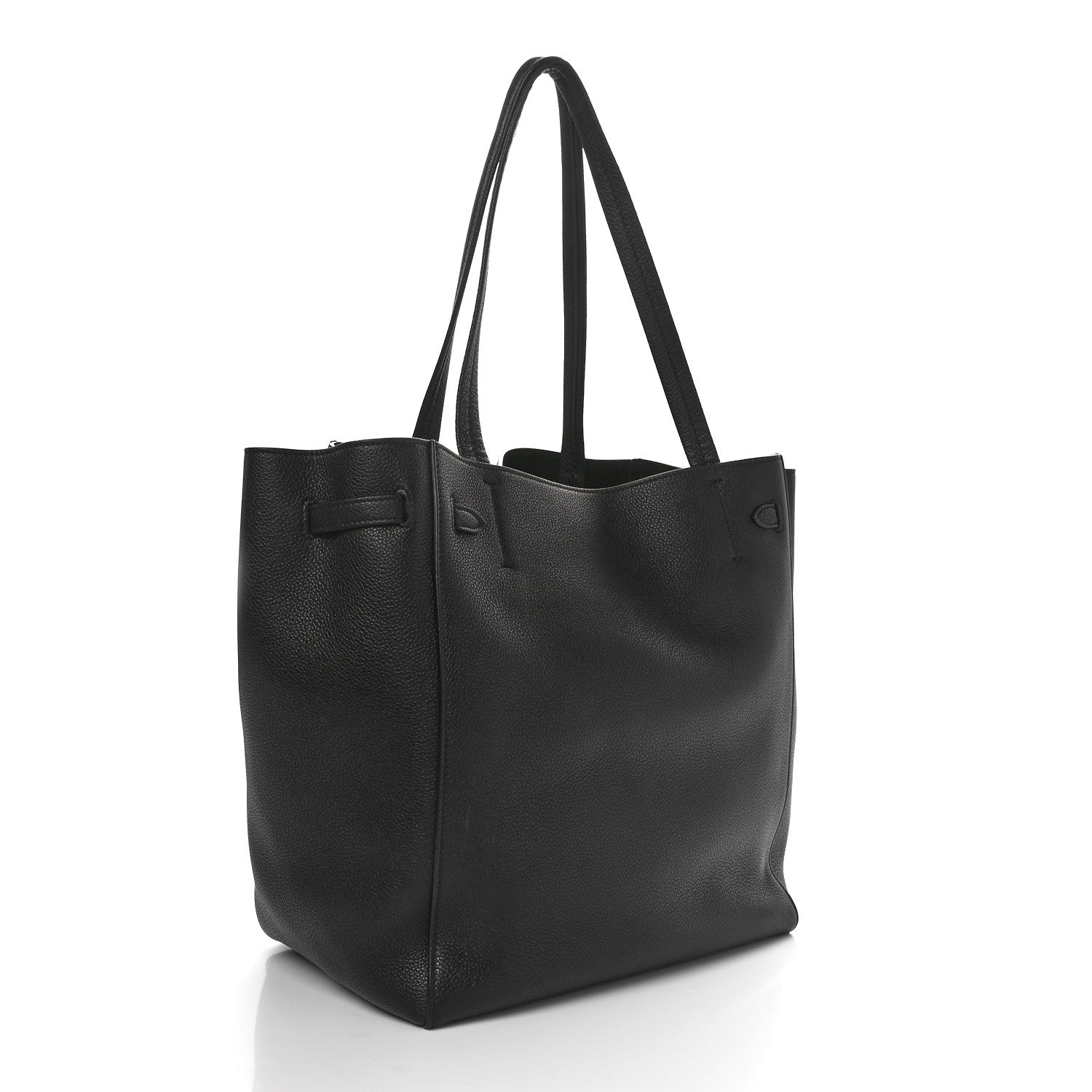 Celine Soft Grained Calfskin Small Belt Cabas Phantom Black 2 of 10