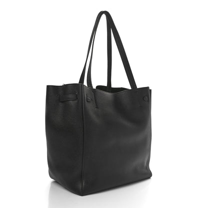 Celine Soft Grained Calfskin Small Belt Cabas Phantom Black 2 of 10