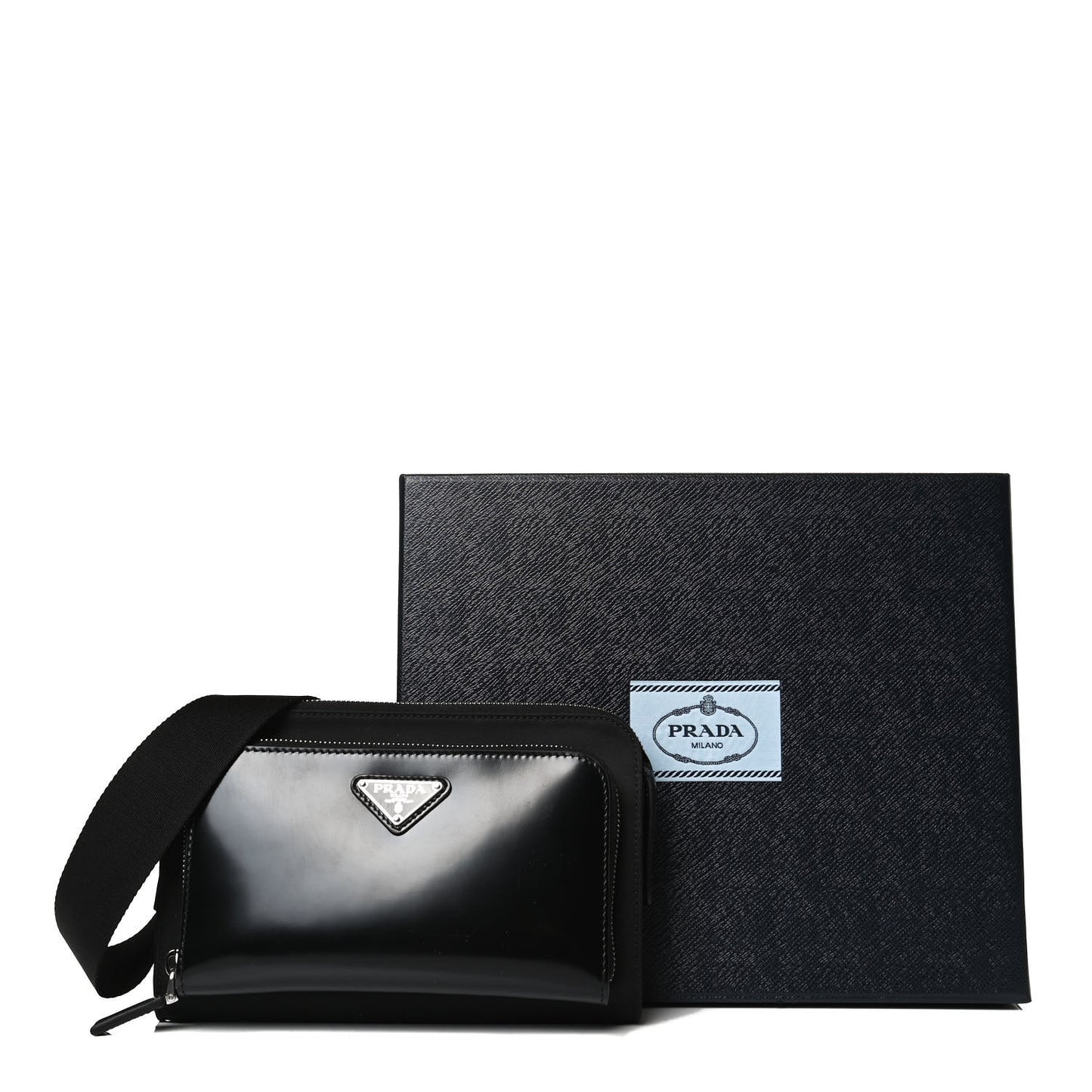 Re-Nylon Spazzolato Crossbody Shoulder Bag Black