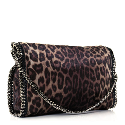Stella McCartney Faux Calf Hair Leopard Print Small Falabella Tote Brown 3 of 12