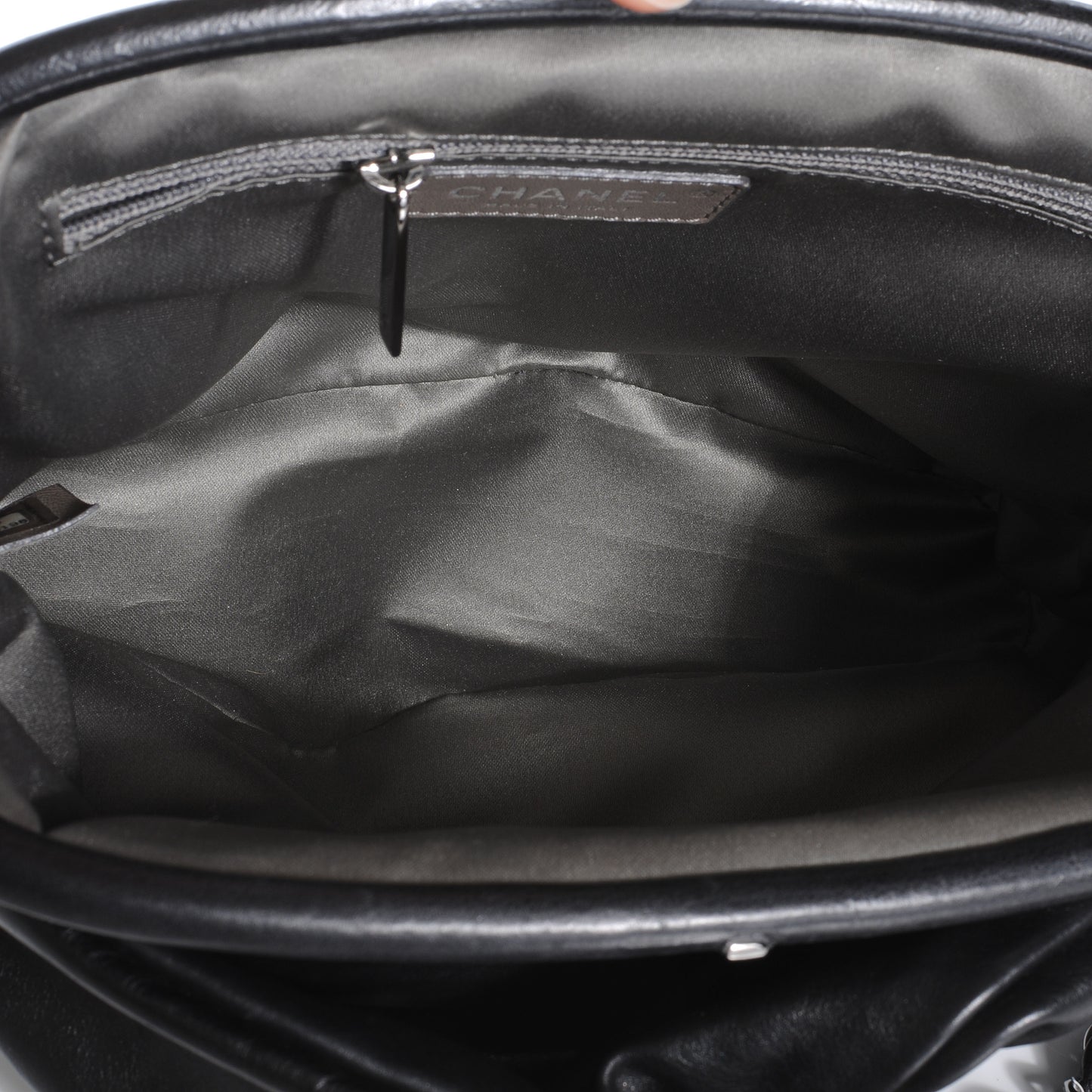 Lambskin Mini Rock and Chain Hobo Black