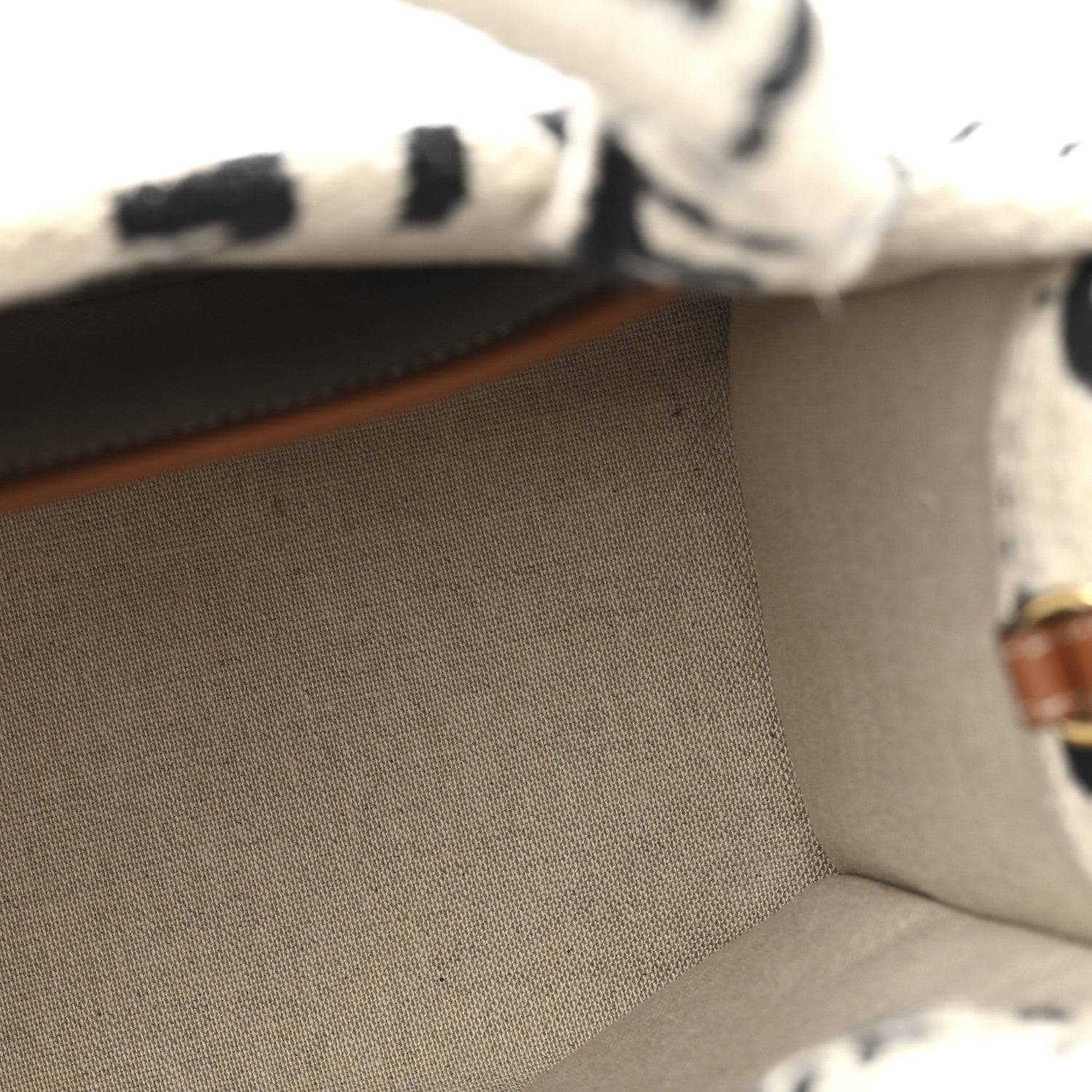 Celine Canvas Small All Over Cabas Thais White Black 5 of 11