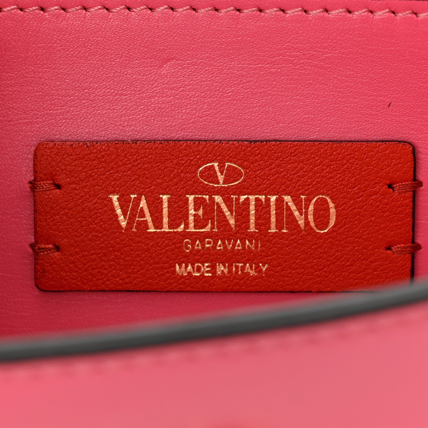 Valentino Garavani Smooth Calfksin Vlogo Wallet On Chain Feminine Pink 6 of 10