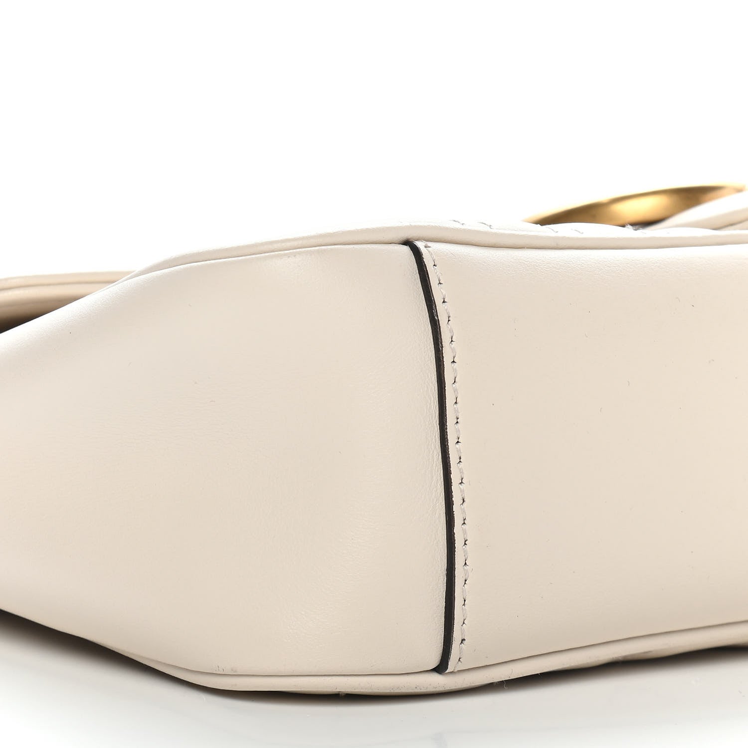 Gucci Calfskin Matelasse Small GG Marmont Shoulder Bag White 8 of 9