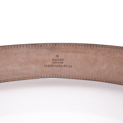 Gucci Metallic Calfskin Interlocking G 40mm Belt 85 34 Pewter 4 of 8