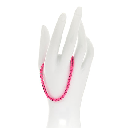 David Yurman 14K Rose Gold Acrylic Bel Aire 4mm Chain Bracelet Hot Pink 2 of 5