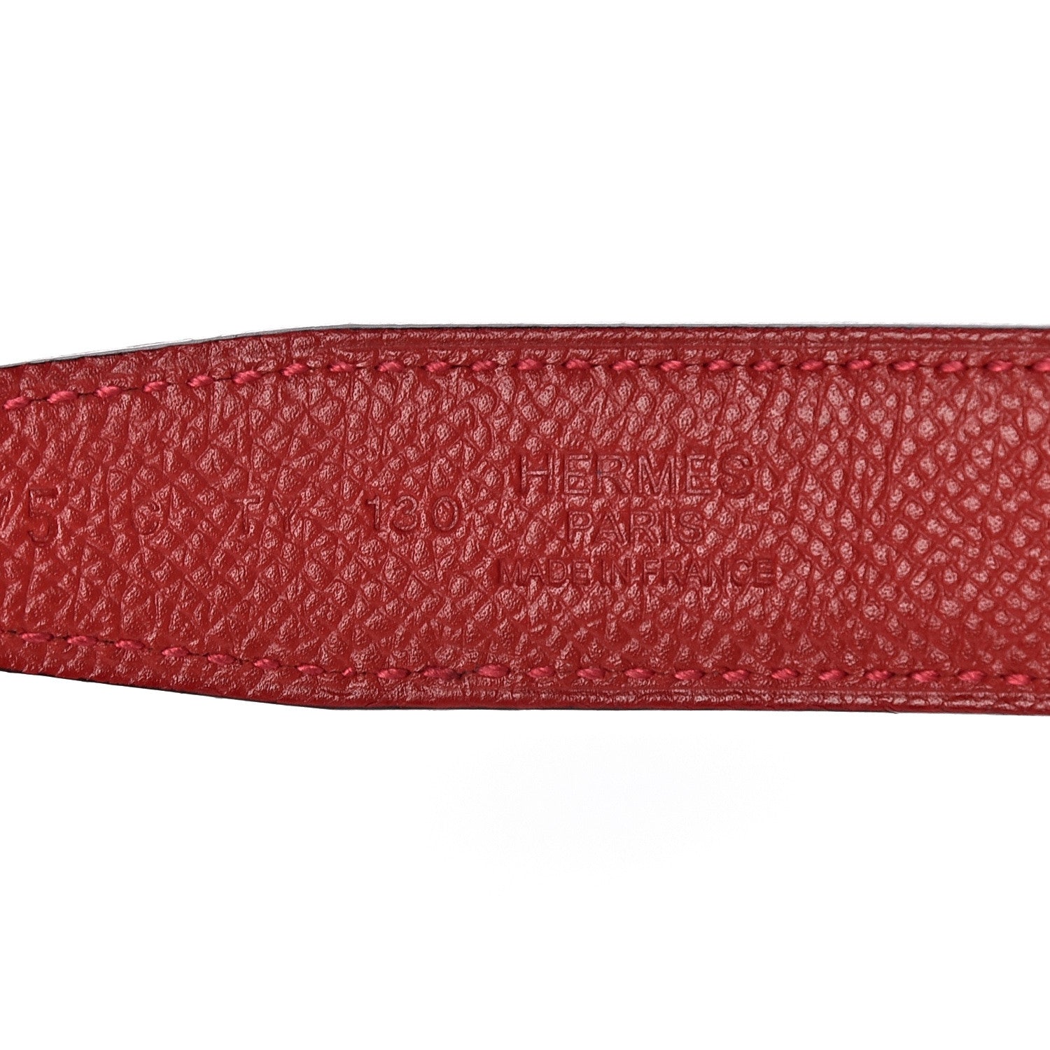 Hermes Swift Epsom 24mm Gamma Belt 75 Black Rouge Casaque 4 of 7