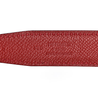 Hermes Swift Epsom 24mm Gamma Belt 75 Black Rouge Casaque 4 of 7