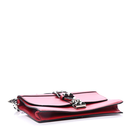 Prada Saffiano City Calfskin Studded Large Elektra Shoulder Bag Fuoco Black 3 of 5