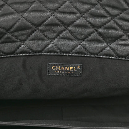 Chanel Calfskin Quilted XXL Travel Flap Bag Black 6 of 10