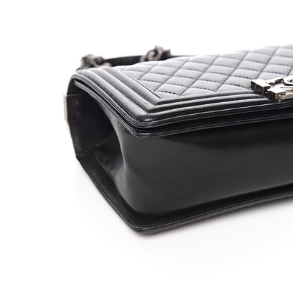 Chanel Lambskin Quilted Medium Boy Flap Black 11 of 13