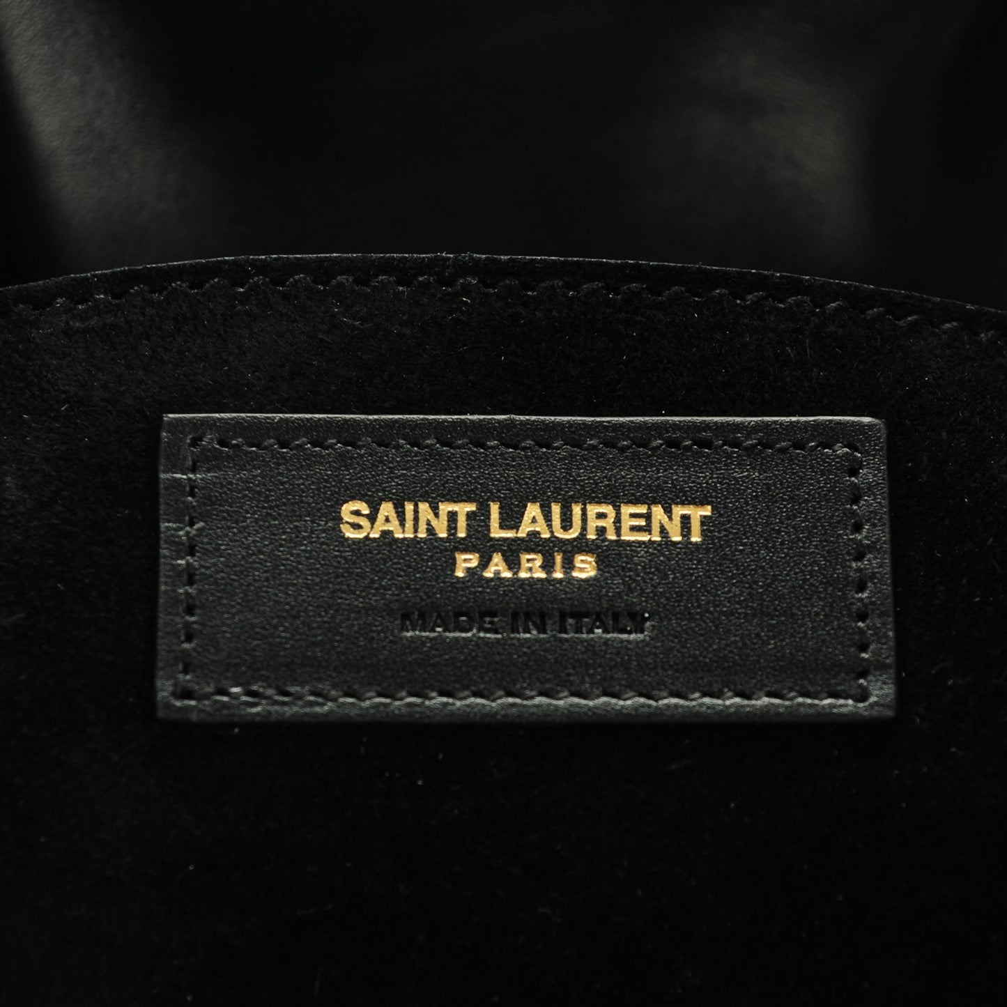 Calfskin Large Emmanuelle Bucket Bag Black