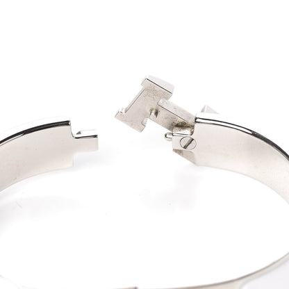 Hermes Enamel Narrow Clic Clac H Bracelet PM White 3 of 5