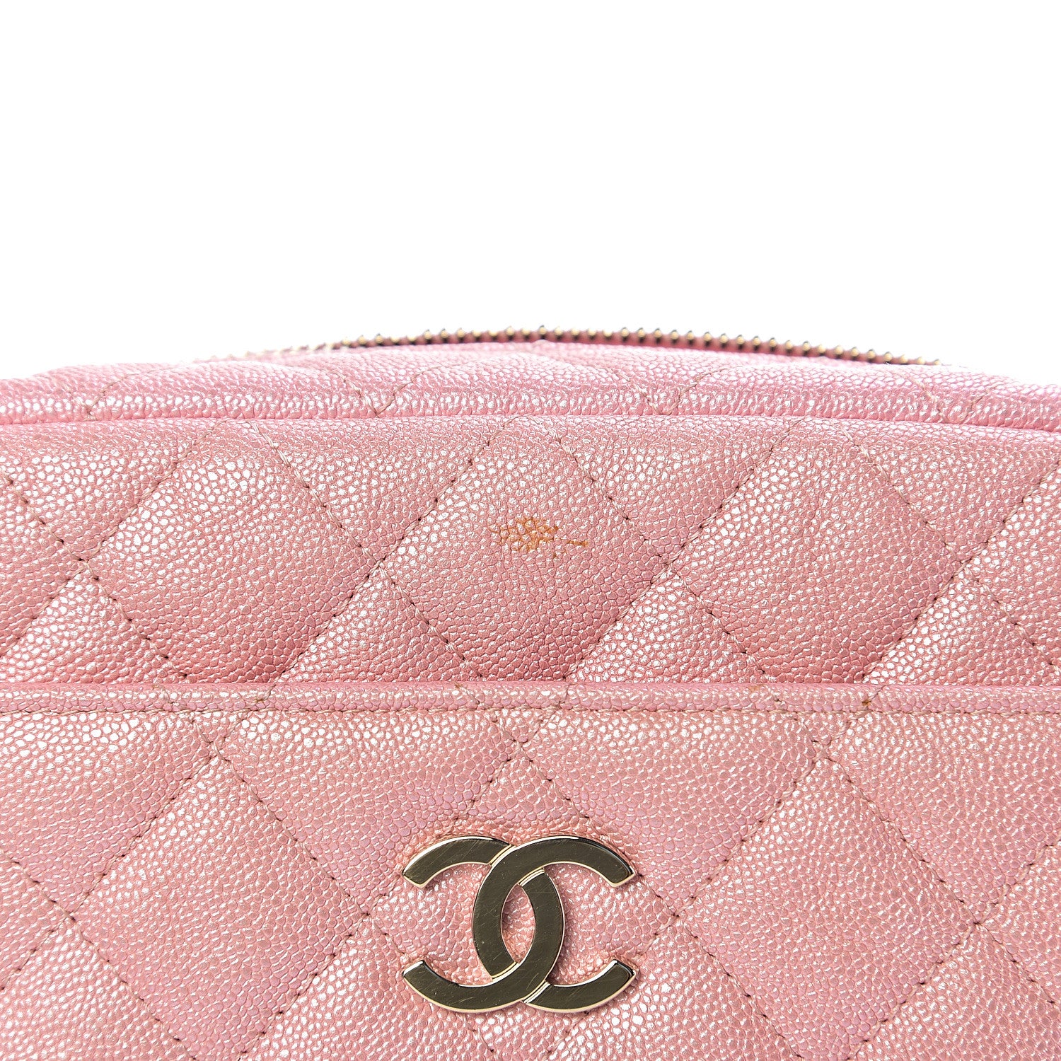 Chanel Iridescent Caviar Quilted Small Timeless Camera Case Pink 10 of 11
