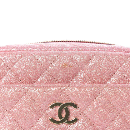 Chanel Iridescent Caviar Quilted Small Timeless Camera Case Pink 10 of 11