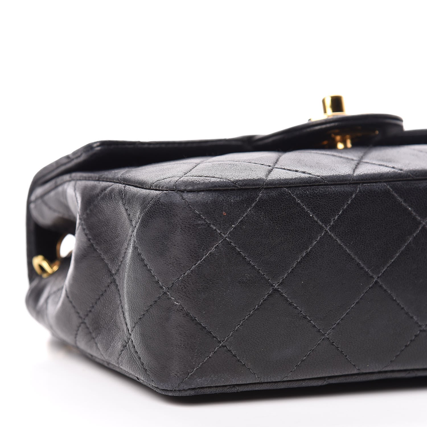 Chanel Lambskin Quilted Mini Square Flap Black 5 of 11