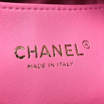 Chanel Calfskin Small CC Chain Bucket Drawstring Bag Pink 6 of 11