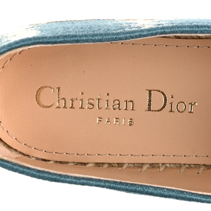 Christian Dior Cotton D-Stripes Embroidered Granville 15mm Espadrilles 37.5 Deep Ocean 8 of 10