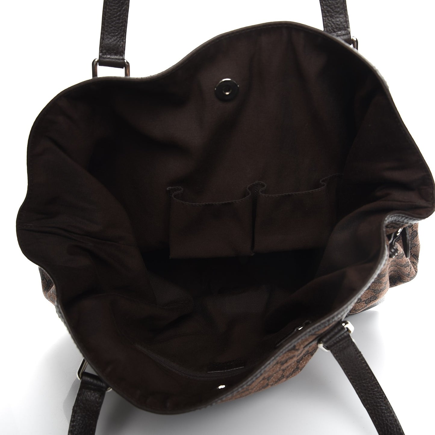 Denim Monogram Full Moon Tote Dark Brown
