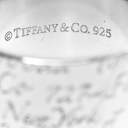 Tiffany Sterling Silver 10mm Notes Wide Ring 56 7.5 3 of 3
