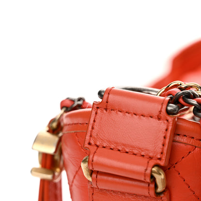 Chanel Aged Calfskin Quilted Small Gabrielle Hobo Red 11 of 11