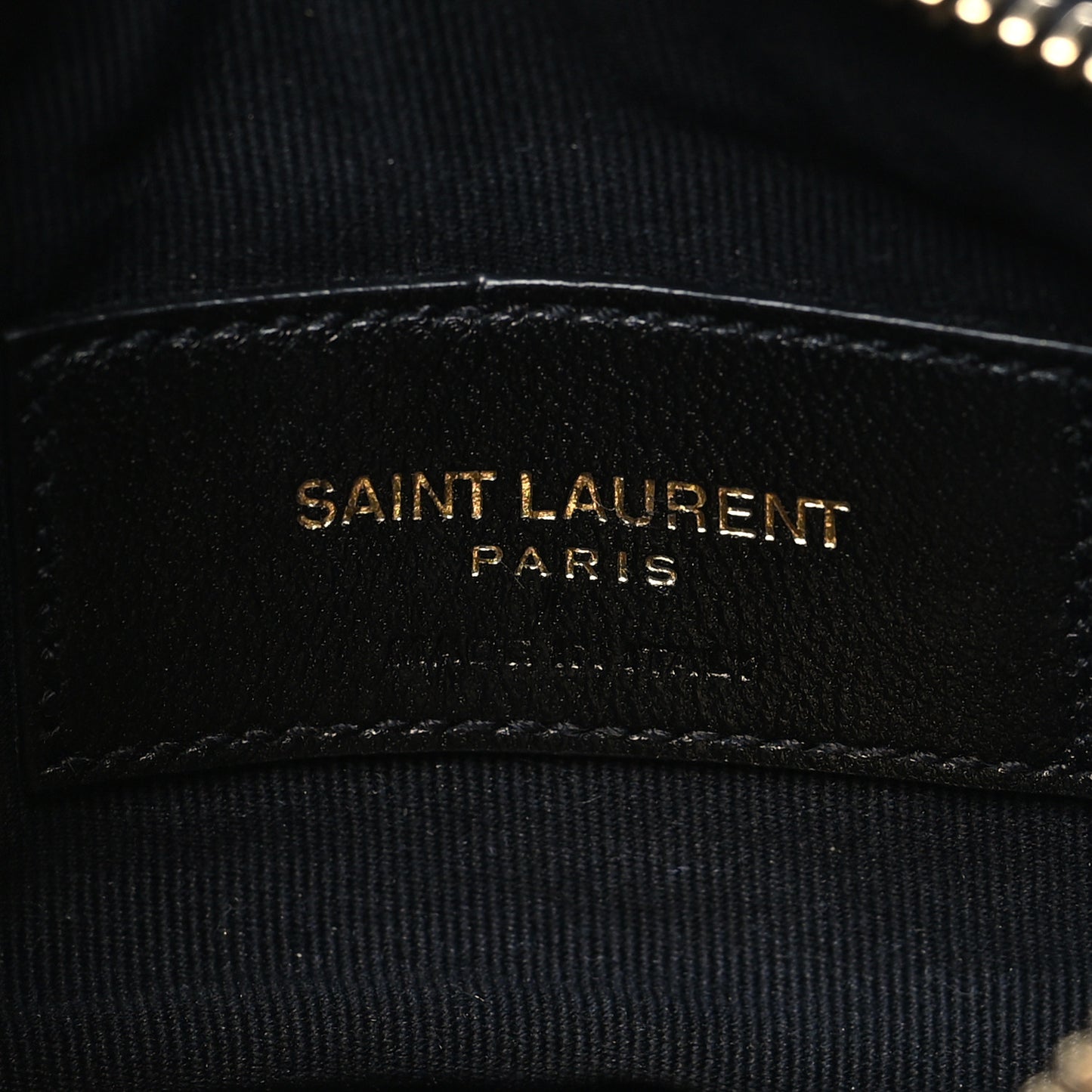 Calfskin Matelasse Monogram Key Pouch Black