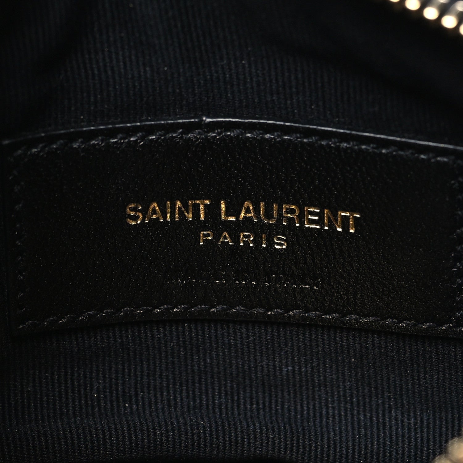 Saint Laurent Calfskin Matelasse Monogram Key Pouch Black 6 of 8