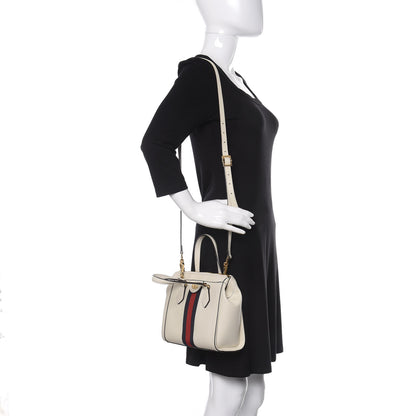 Gucci Textured Calfskin Web Small Ophidia Tote Bag Mystic White 2 of 11