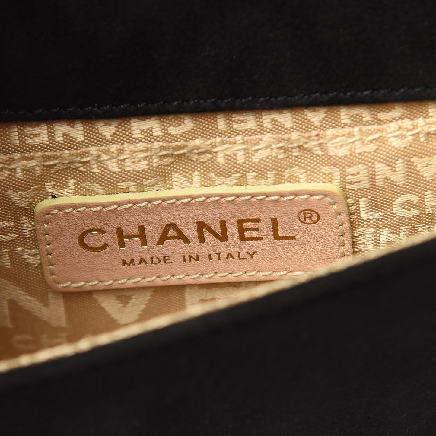 Suede Quilted Bible Book CC Clutch Black