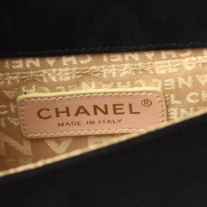 Chanel Suede Quilted Bible Book CC Clutch Black 7 of 16