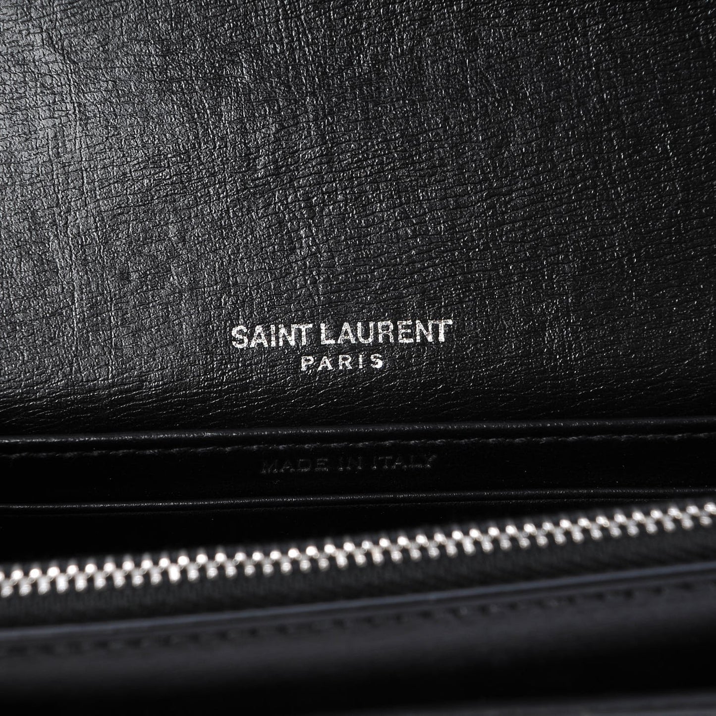 Calfskin Monogram Sunset Chain Wallet Black