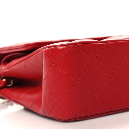 Chanel Lambskin Quilted Medium Double Flap Red 9 of 11