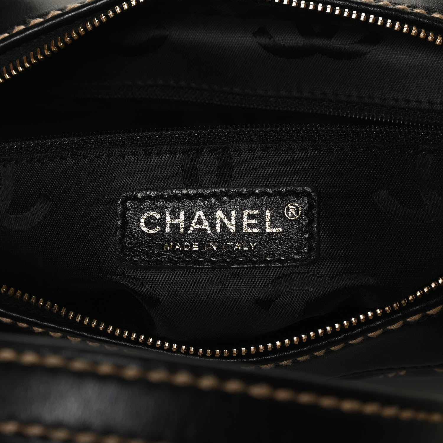 Chanel Calfskin Contrast Stitch Surpique Bowler Black 5 of 10