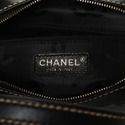 Chanel Calfskin Contrast Stitch Surpique Bowler Black 5 of 10