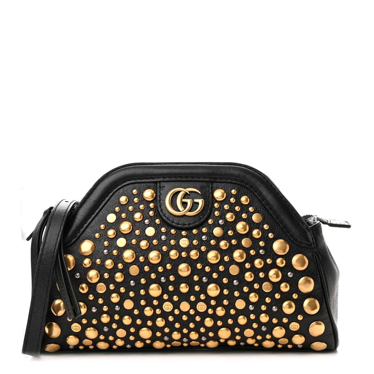 Calfskin Studded Small Re(Belle) Crossbody Bag Black