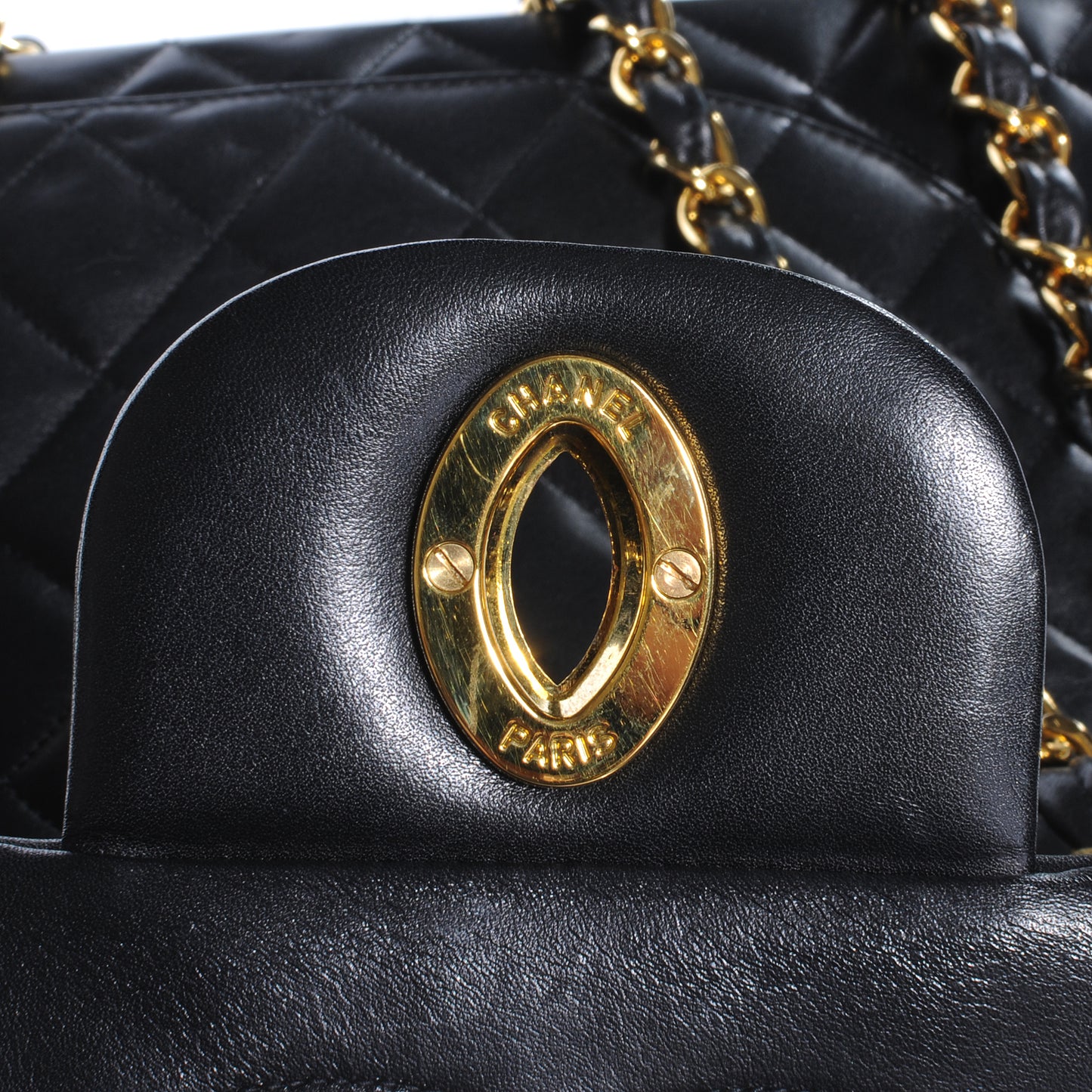 Lambskin XL Jumbo Flap Black