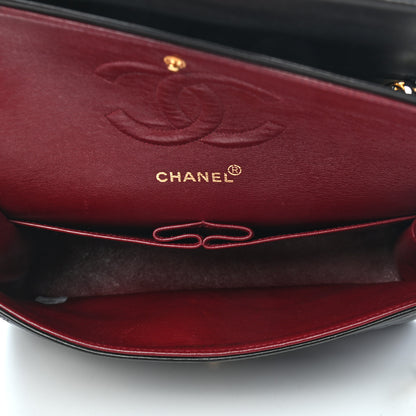 Chanel Lambskin Quilted Medium Double Flap Black 8 of 17