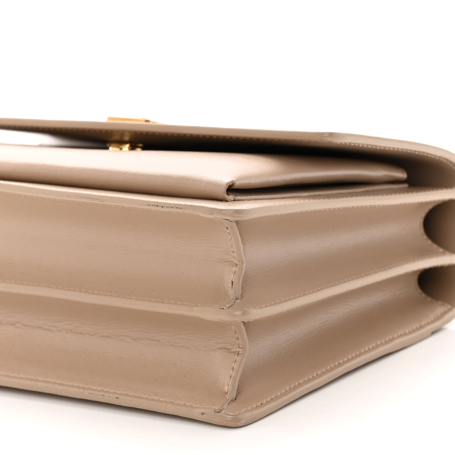 Saint Laurent Calfskin Medium Monogram Sunset Dark Beige 9 of 9