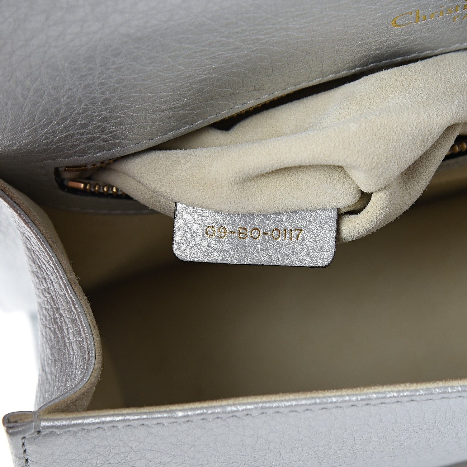 Christian Dior Metallic Grained Calfskin Medium Diorama Flap Bag Silver 7 of 10