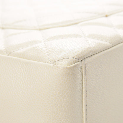 Chanel Caviar Quilted Petit Shopping Tote PST White 10 of 20