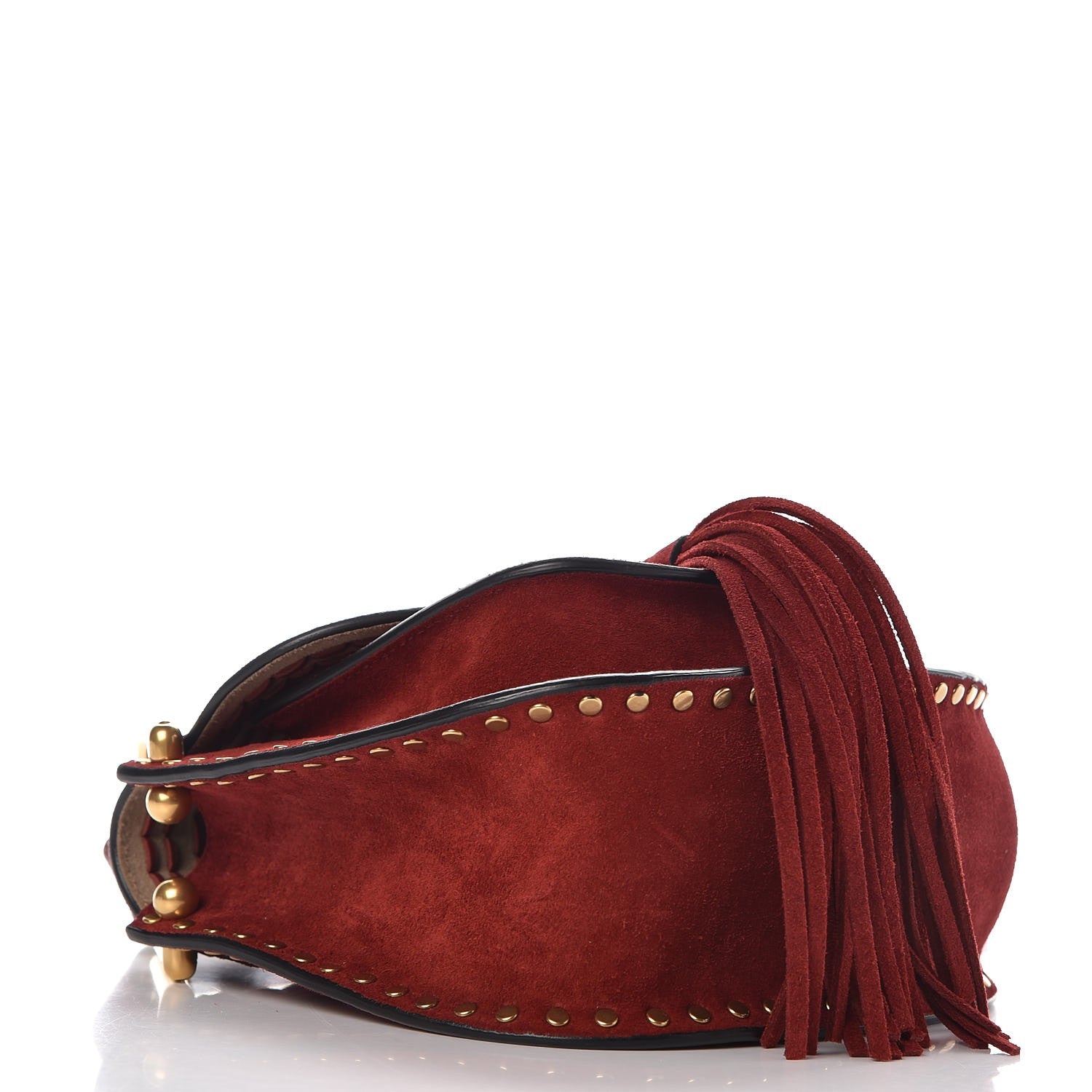 Chloe Suede Calfskin Braided Mini Hudson Shoulder Bag Sienna Red 4 of 8