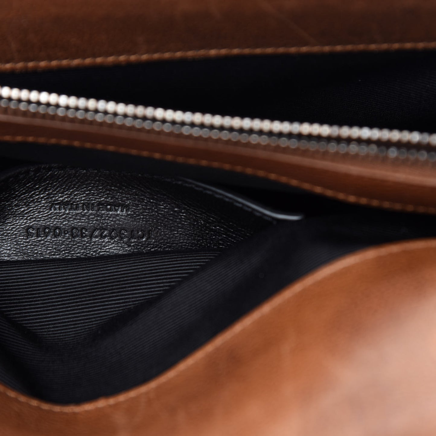 Calfskin Matelasse Chevron Monogram Large College Bag Cognac
